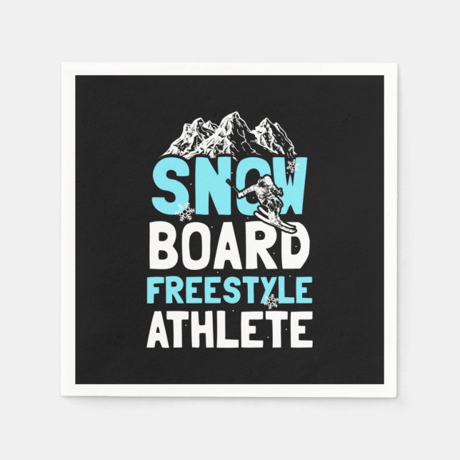 Snowboard Freestyle Athlete Napkins (Front)