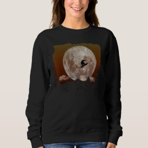 Snowboard Freestyle Moon Skier Mountains Snow Vin Sweatshirt