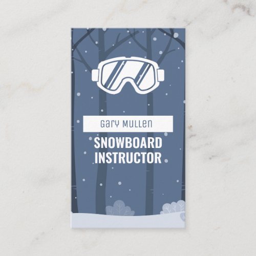 snowboard goggles Snowboard Instructor Business Card