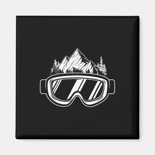 Snowboard Goggles - Wintersports Competition Snowb Magnet (Front)