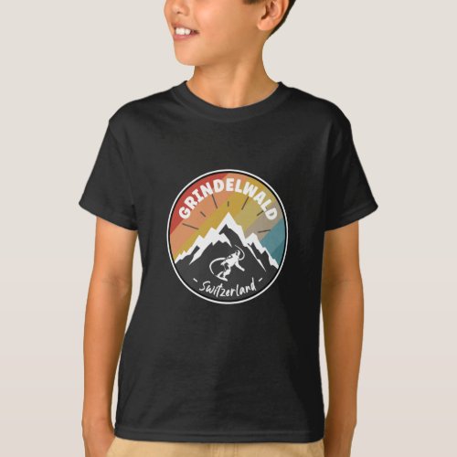 Snowboard Grindelwald Switzerland T_Shirt