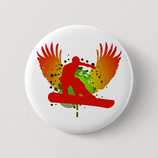 snowboard. hi-fi. v1. pinback button (Front)