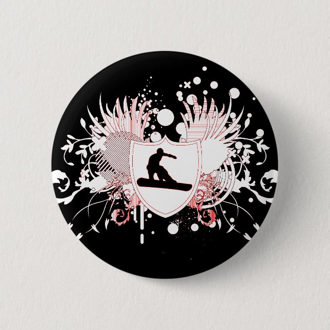 snowboard. hi-fi. v3. pinback button (Front)