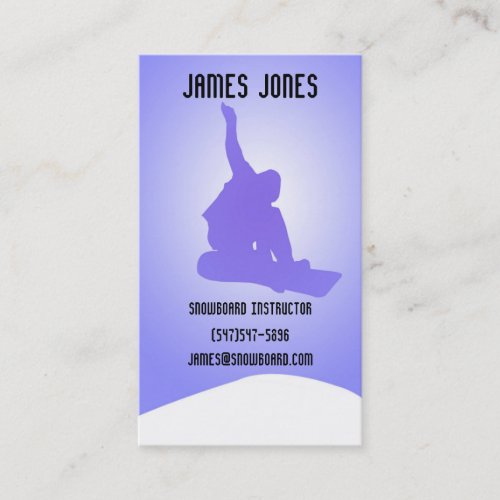 Snowboard Instructor Business Card