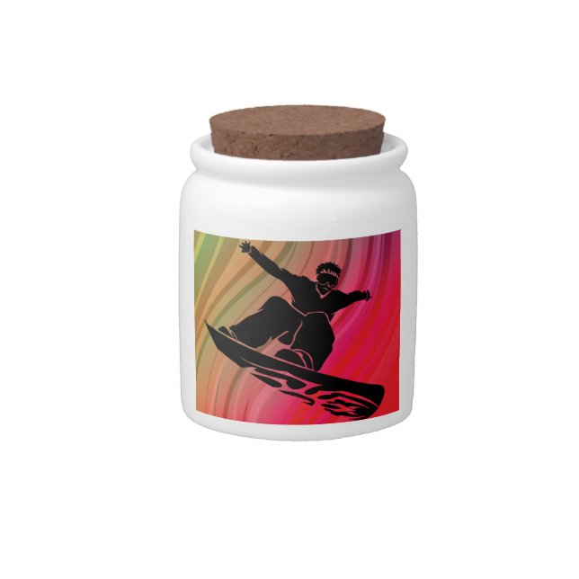 Snowboard Jump Candy Jar (Front)