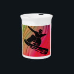 Snowboard Jump Drink Pitcher<br><div class="desc">Show how you throw down and crush it on your snowboard!</div>