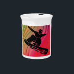 Snowboard Jump Drink Pitcher<br><div class="desc">Show how you throw down and crush it on your snowboard!</div>