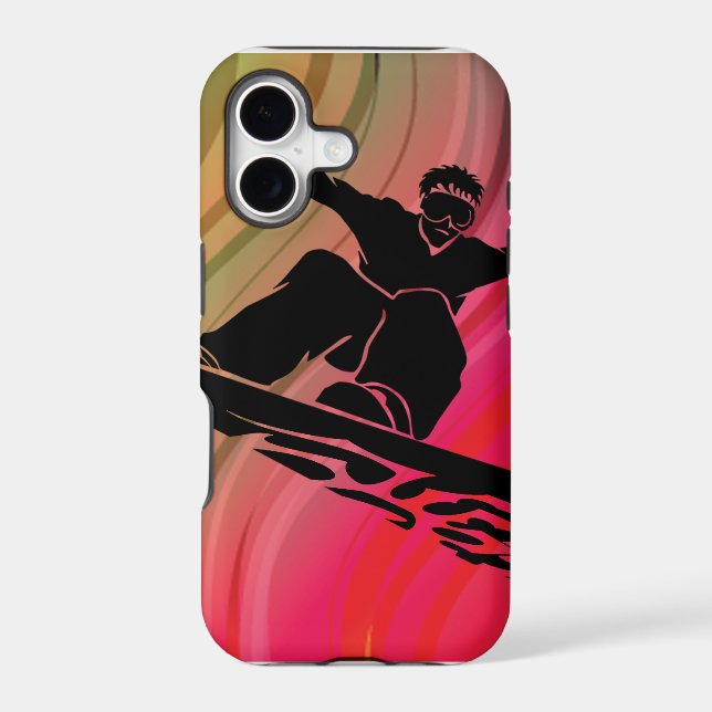 Snowboard Jump Iphone Case (Back)