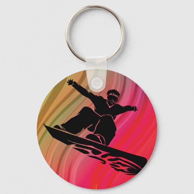 Snowboard Jump Keychain (Front)