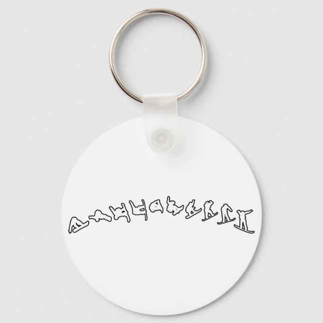 Snowboard Jump Keychain (Front)