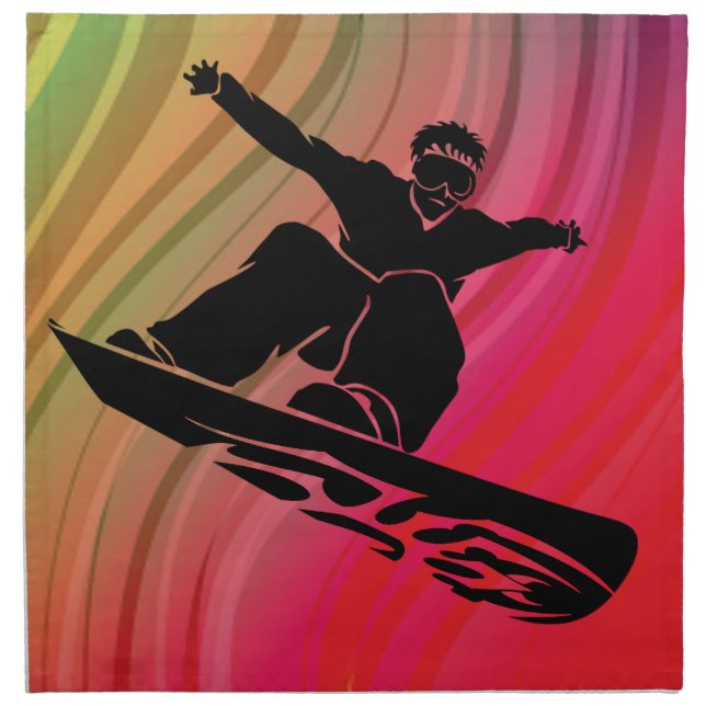 Snowboard Jump Napkin (Front)