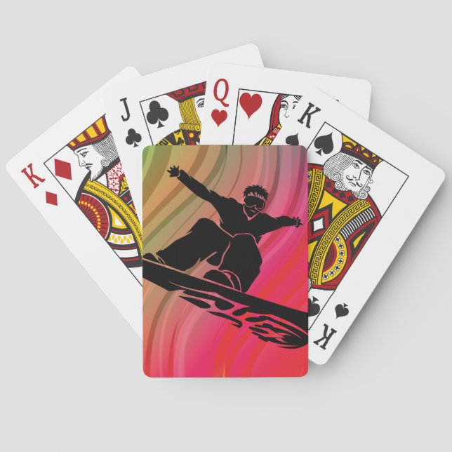 Snowboard Jump Poker Cards (Back)