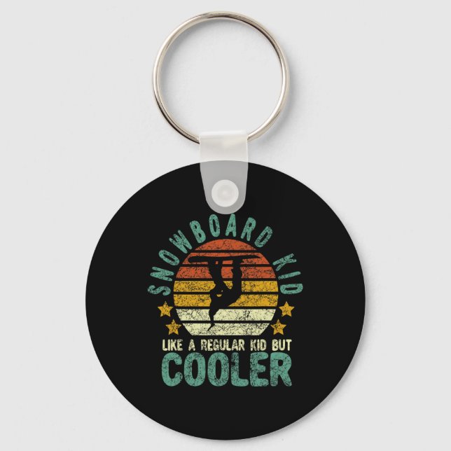 Snowboard Kid Funny Snow Female Snowboarding And S Keychain (Front)