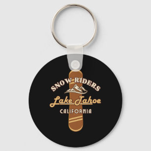 Snowboard Lake Tahoe California Snowboarding Winte Keychain