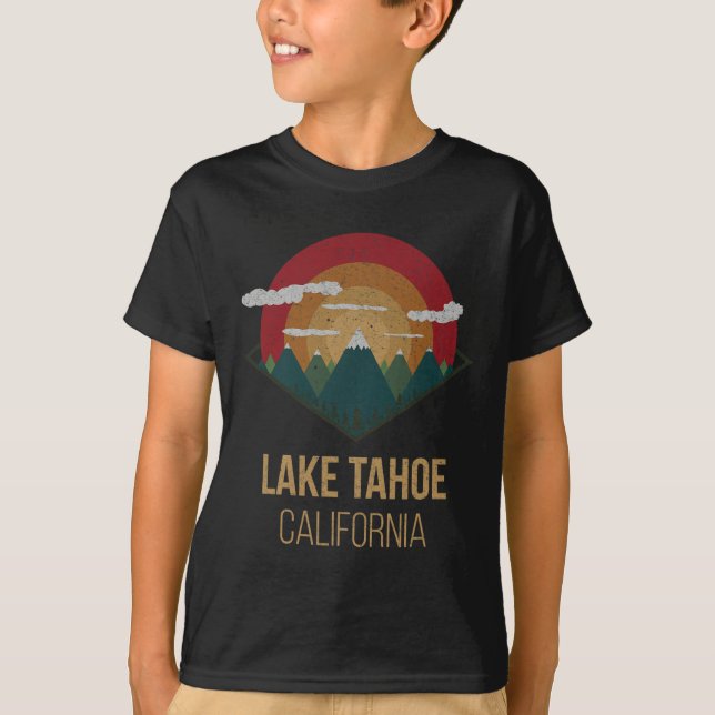 Snowboard Lake Tahoe California Winter Mountain Gi T-Shirt (Front)