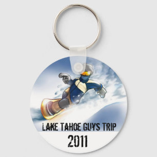 snowboard, Lake Tahoe Guys Trip, 2011 Keychain