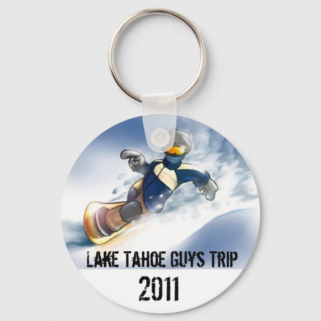 snowboard, Lake Tahoe Guys Trip, 2011 Keychain (Front)