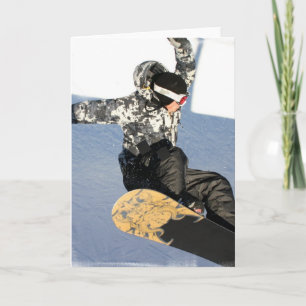 Snowboard Launch Greeting Cards