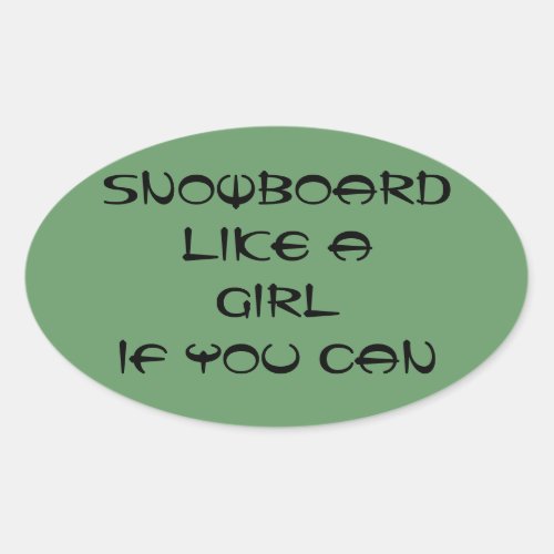 snowboard like a girl sticker