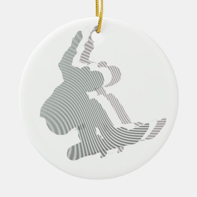Snowboard Logo Design Ornament (Front)