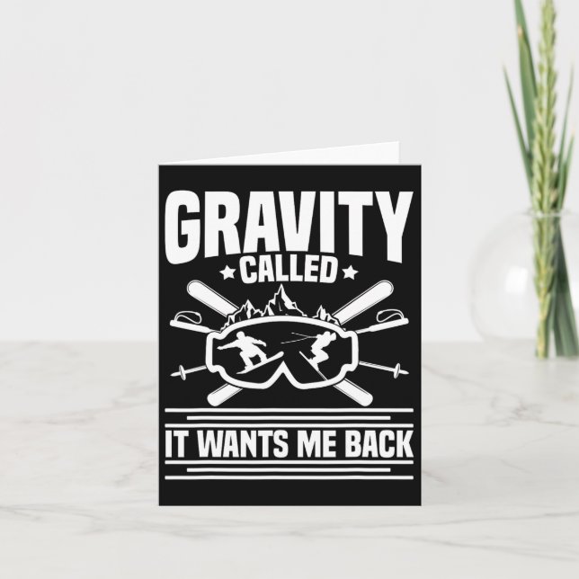 Snowboard Lover Gear Ski Slope Winter Vacation Sno Card (Front)