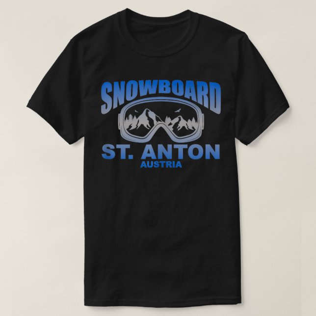 Snowboard Mask St Anton Austria  T-Shirt (Design Front)
