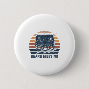 Snowboard Meeting Snowboarding Vacation Skiing  Button