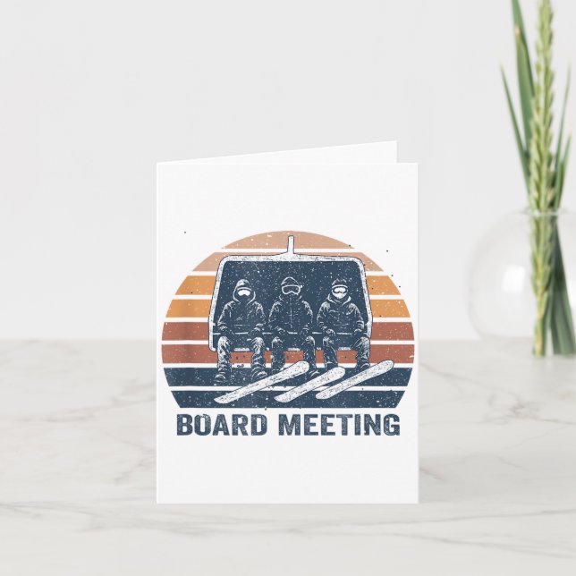 Snowboard Meeting Snowboarding Vacation Skiing  Card (Front)