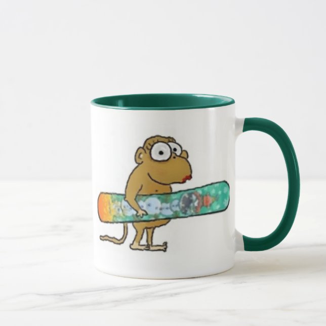 Snowboard Monkey Mug (Right)