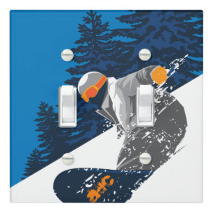 Snowboard, Mountain, extreme sports Light Switch Cover