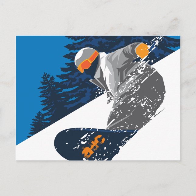 Snowboard, Mountain, extreme sports Postcard (Front)