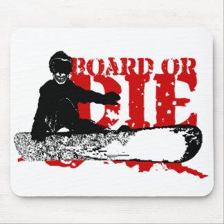 snowBOARD or die Mouse Pad