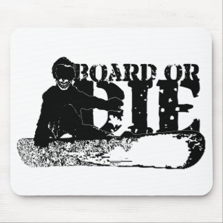 snowBOARD or die Mouse Pad