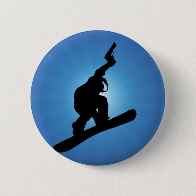 Snowboard Outlaw Button (Front)