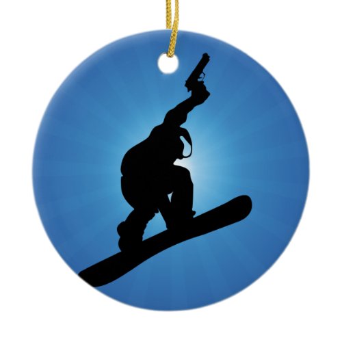 Snowboard Outlaw Ceramic Ornament