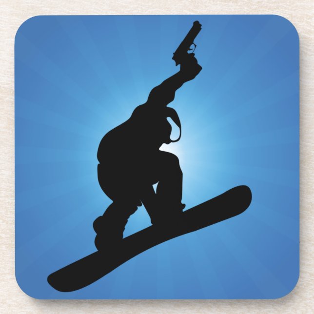 Snowboard Outlaw Drink Coaster (Front)
