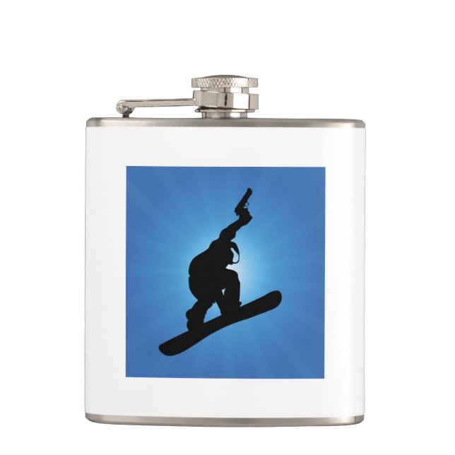 Snowboard Outlaw Hip Flask (Front)