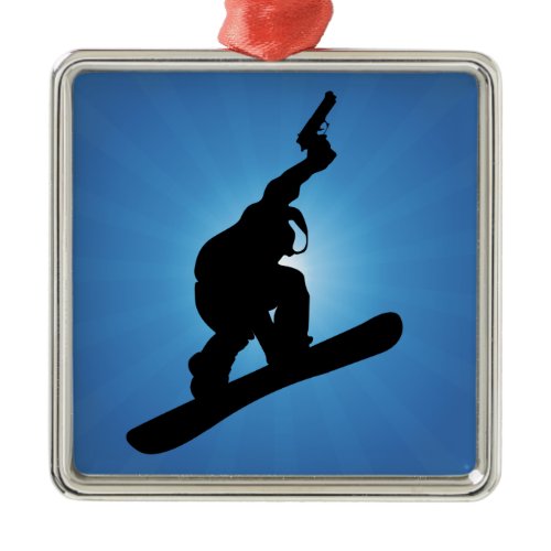 Snowboard Outlaw Metal Ornament
