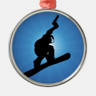 Snowboard Outlaw Metal Ornament