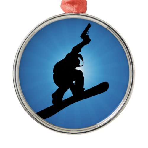 Snowboard Outlaw Metal Ornament