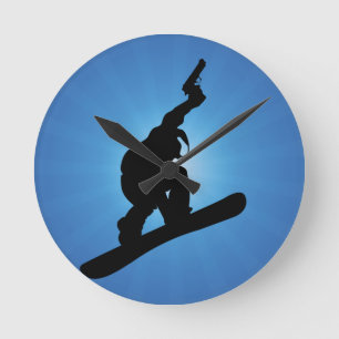 Snowboard Outlaw Round Clock