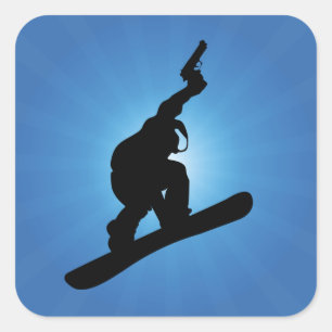 Snowboard Outlaw Square Sticker