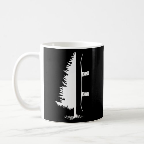 Snowboard Pine Tree Coffee Mug