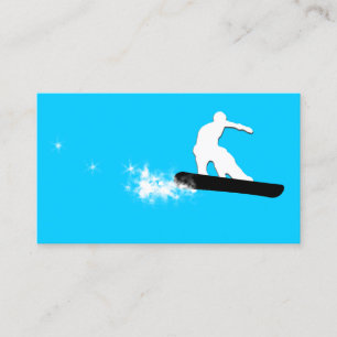 snowboard powder trail business card