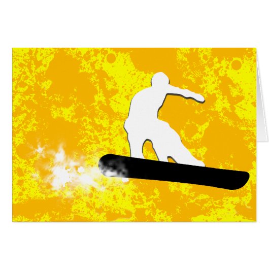snowboard. powder trail. cards (Front Horizontal)