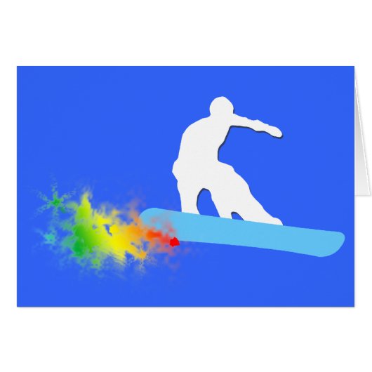 snowboard. powder trail. cards (Front Horizontal)
