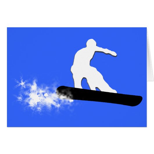 snowboard. powder trail. cards (Front Horizontal)
