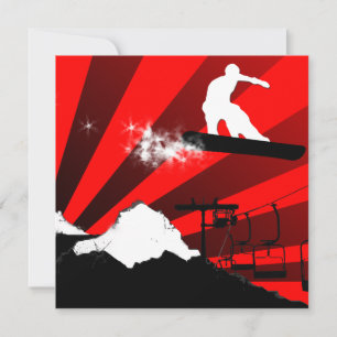 snowboard : powder trail invitation