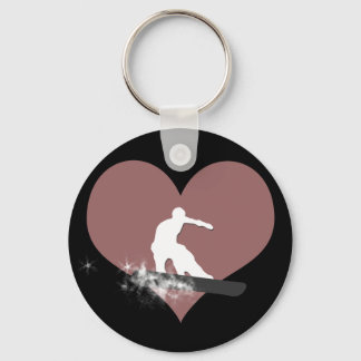 snowboard. powder trail. keychain