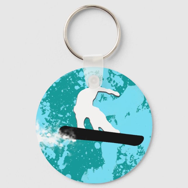 snowboard. powder trail. keychain (Front)